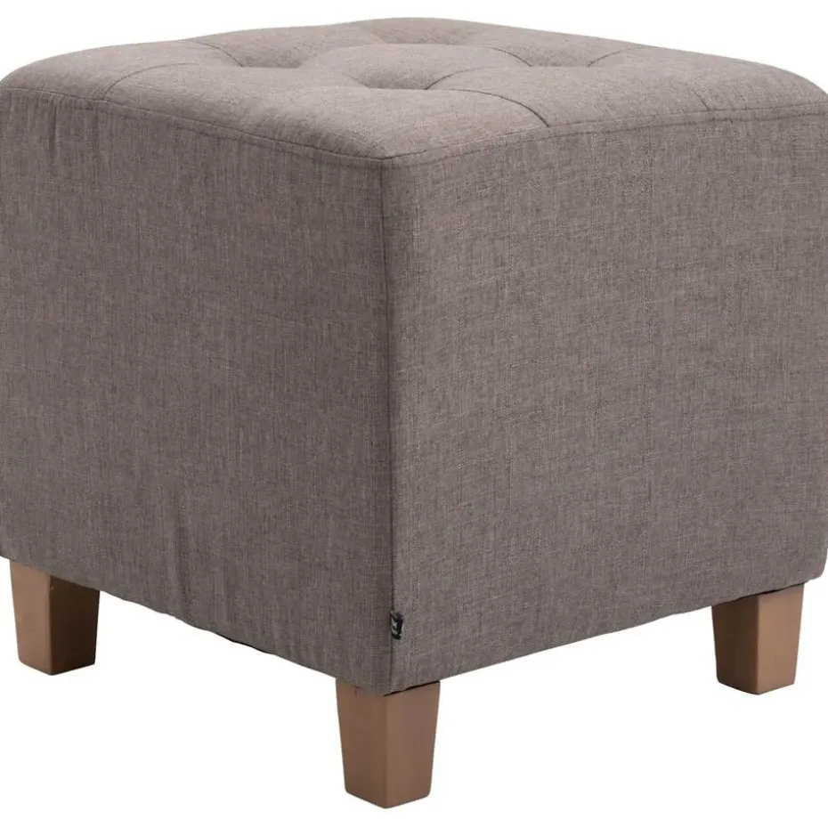 CLP Hocker Pharao antiek licht Frame - Stof - taupe