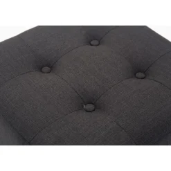 CLP Hocker Pharao antiek licht Frame - Stof - donkergrijs