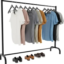 CLP Kledingrek Lara 120x150x38 cm - zwart