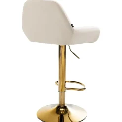 CLP Set van 2 Barkruk Braga goud Frame - Fluweel - creme