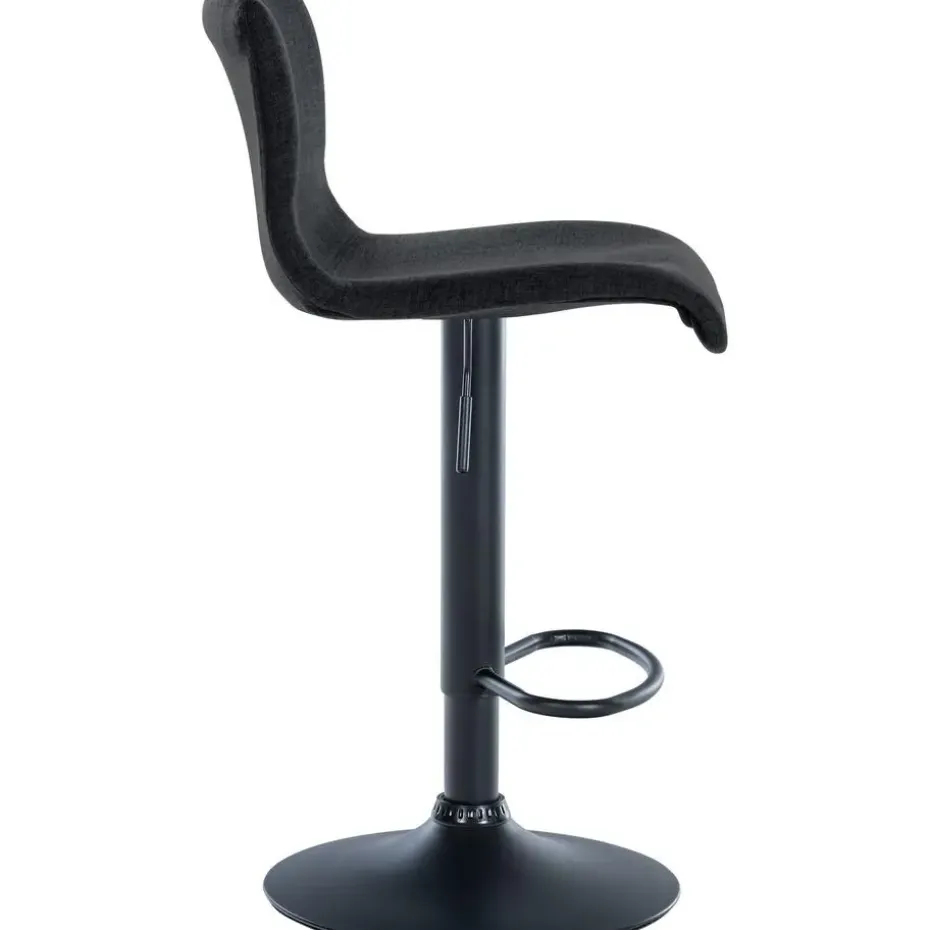 CLP Set van 2 Barkruk Branford zwart Frame - Stof - zwart