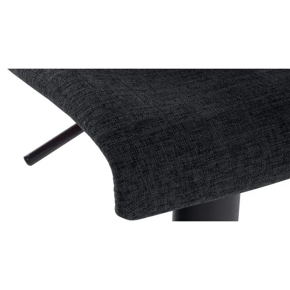 CLP Set van 2 Barkruk Branford zwart Frame - Stof - zwart