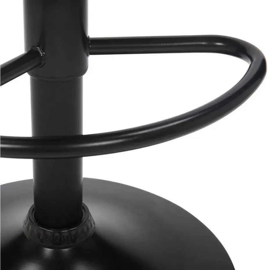 CLP Set van 2 Barkruk Feni zwart Frame - Fluweel - bruin