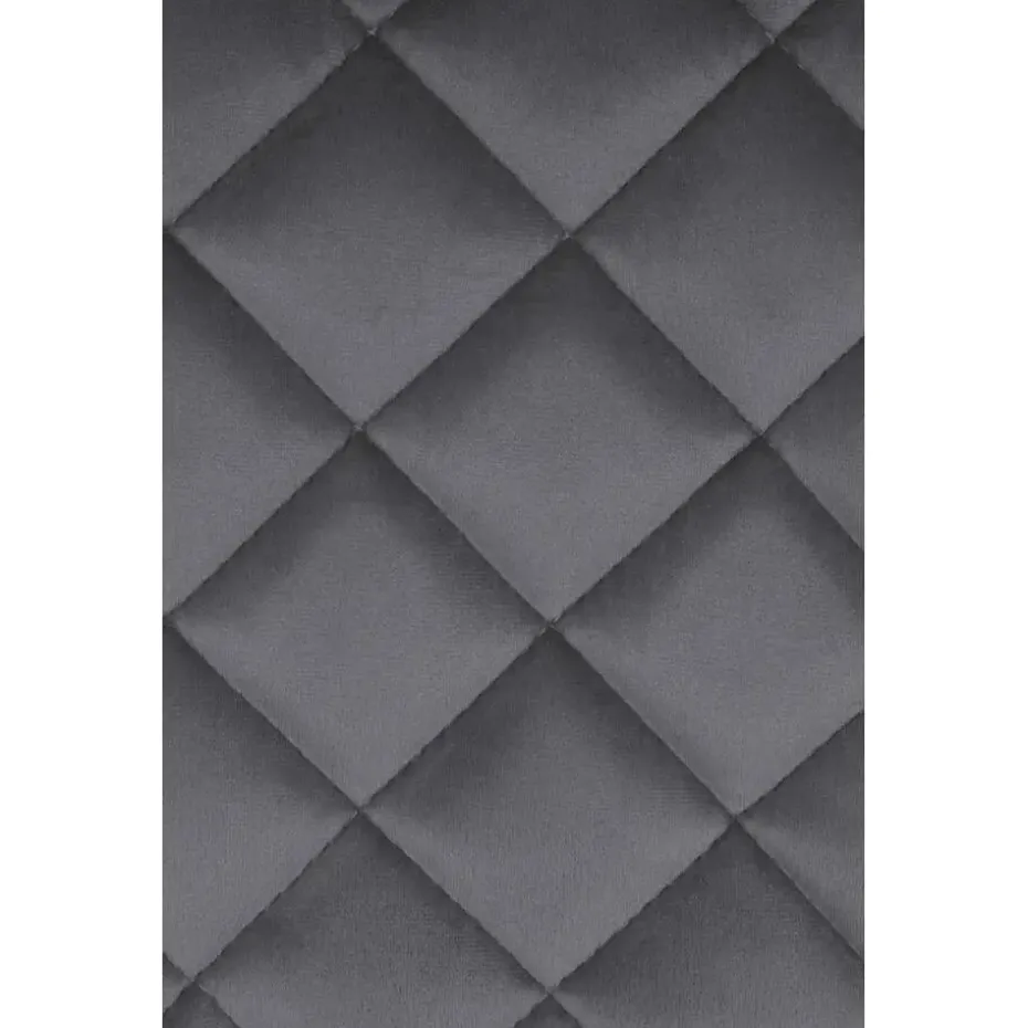 CLP Set van 2 Barkruk Kasson zwart Frame - Fluweel - donkergrijs