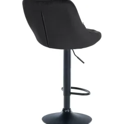 CLP Set van 2 Barkruk Lazio zwart Frame - Fluweel - zwart