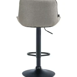 CLP Set van 2 Barkruk Vonore zwart Frame - Stof - taupe