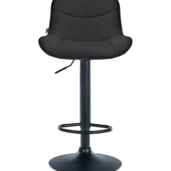 CLP Set van 2 Barkruk Vonore zwart Frame - Stof - zwart