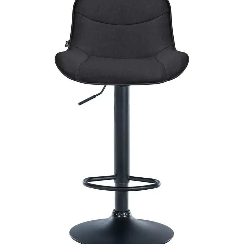 CLP Set van 2 Barkruk Vonore zwart Frame - Stof - zwart