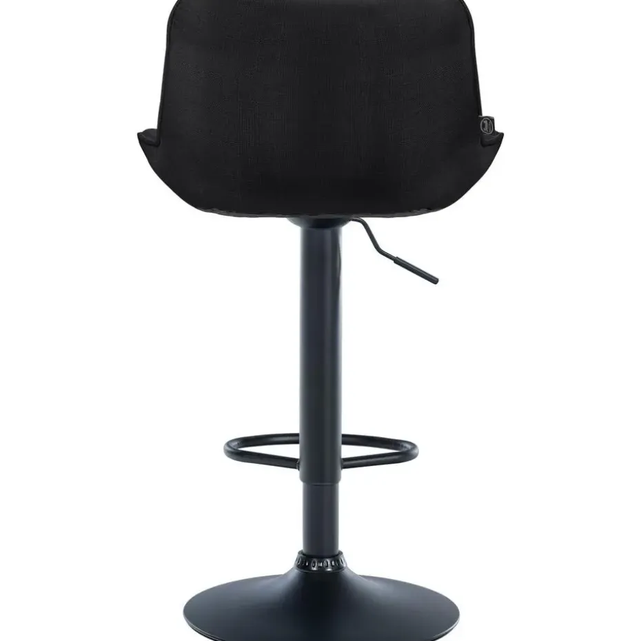 CLP Set van 2 Barkruk Vonore zwart Frame - Stof - zwart