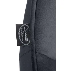 CLP Set van 2 Barkruk Vonore zwart Frame - Fluweel - zwart