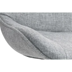 CLP Set van 2 Barkruk Vonore zwart Frame - Stof - grijs