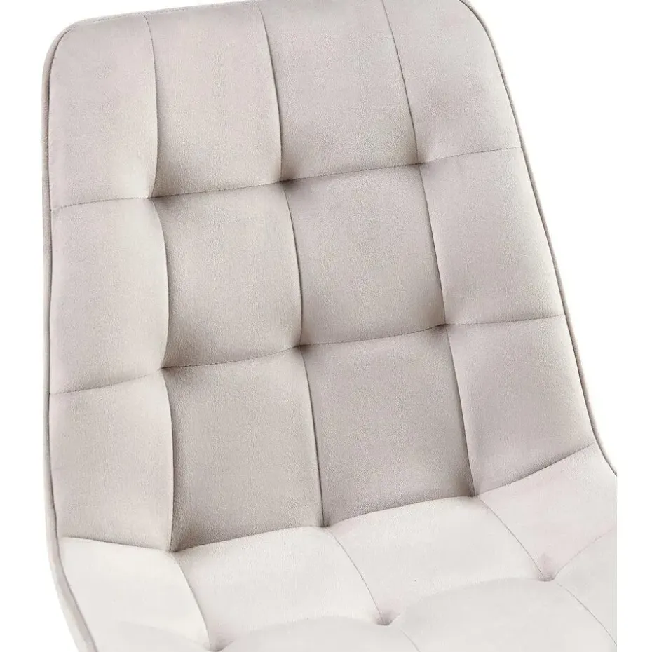 CLP Set van 2 Eetkamerstoel Gifford mat zwart Frame - Fluweel - grijs