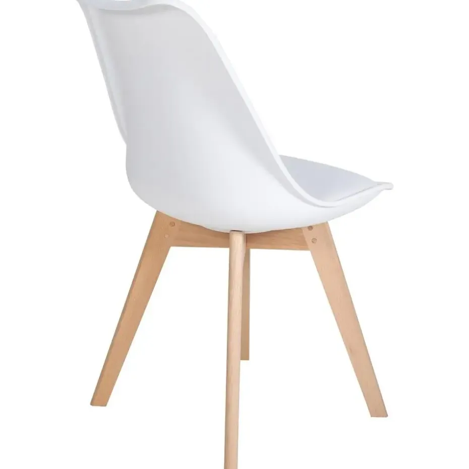 CLP Set van 6 Eetkamerstoel Ramsey natura Frame - Kunststof - wit