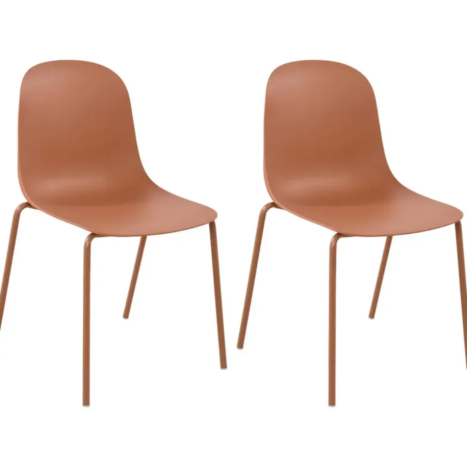 CLP Set van 2 Tuinstoel Hardin Kunststof - terracotta