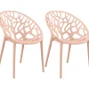 CLP Set van 2 Tuinstoel Hope Kunststof - roze