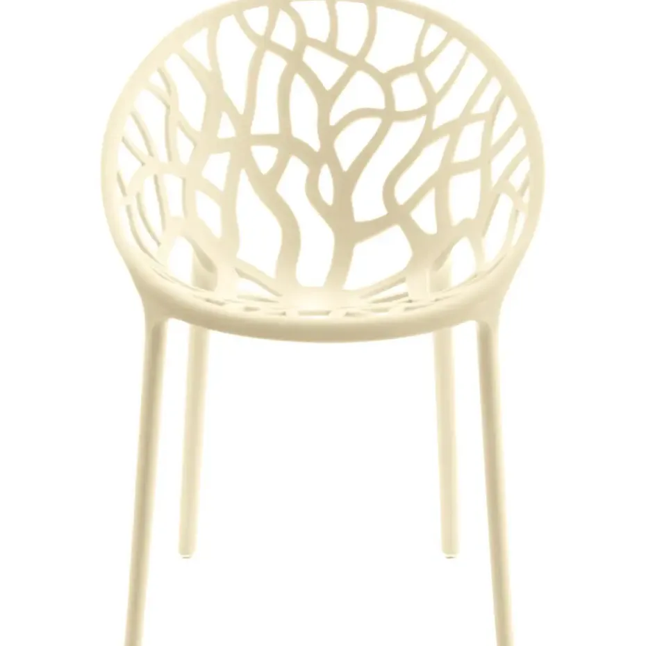 CLP Set van 4 Tuinstoel Hope Kunststof - creme