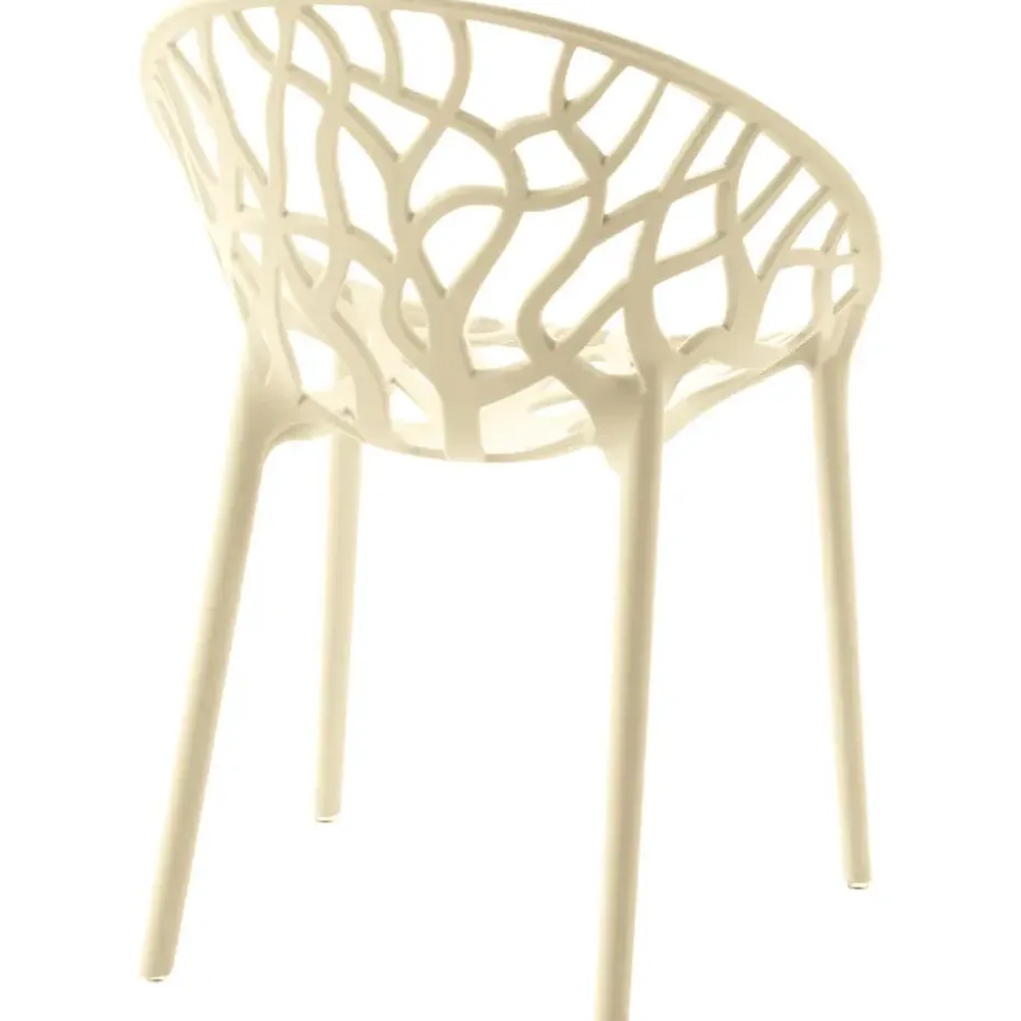 CLP Set van 4 Tuinstoel Hope Kunststof - creme