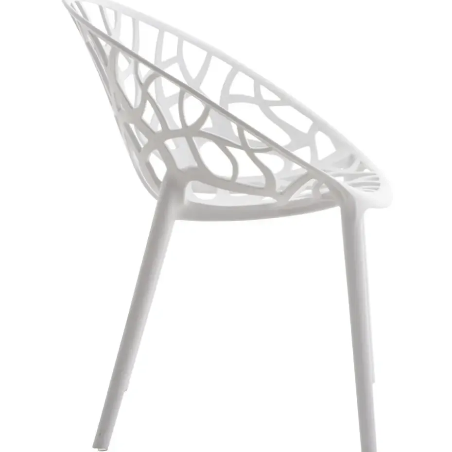 CLP Set van 2 Tuinstoel Hope Kunststof - wit