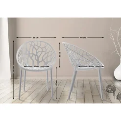 CLP Set van 2 Tuinstoel Hope Kunststof - licht grijs