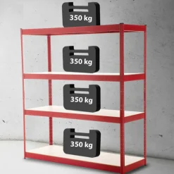 CLP Stellingkast regal Metaal - rood