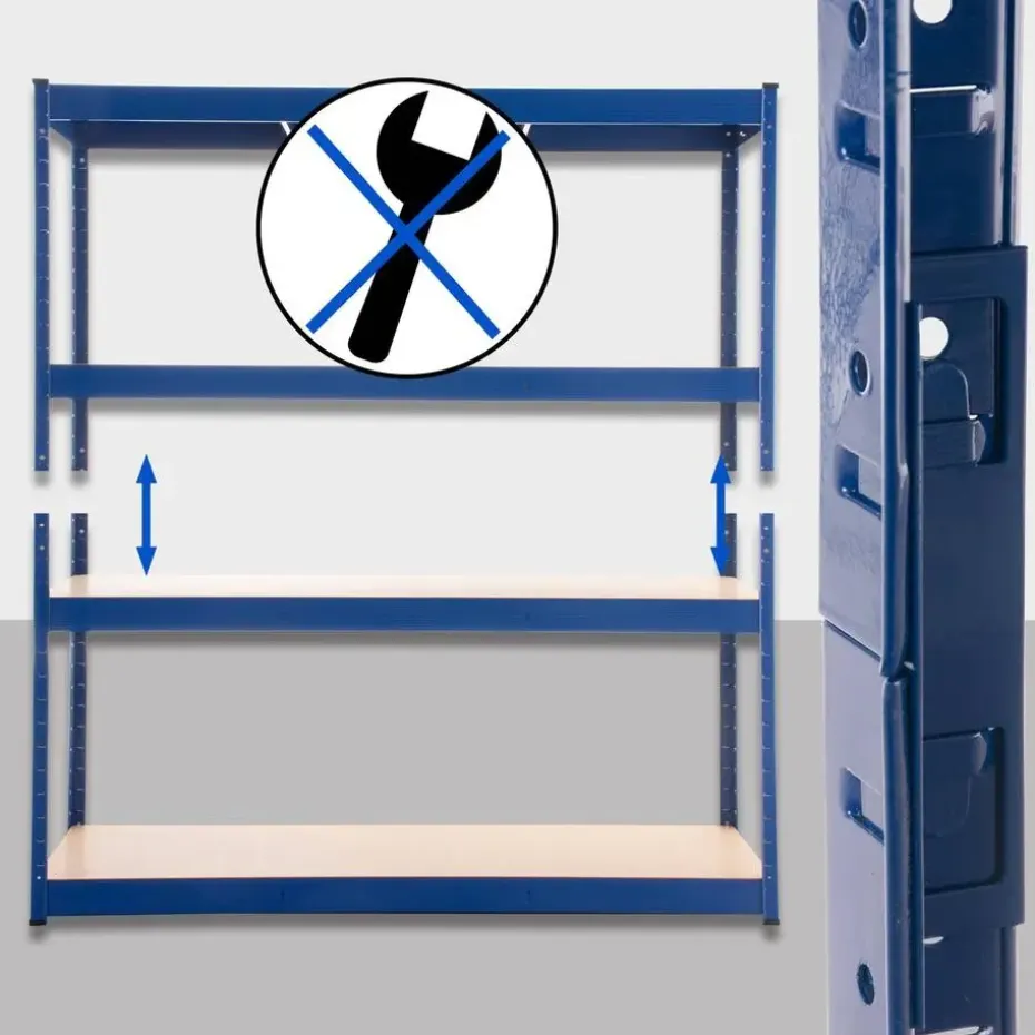 CLP Stellingkast Schwerlastregal Metaal - blauw