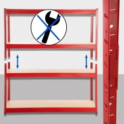 CLP Stellingkast Schwerlastregal Metaal - rood