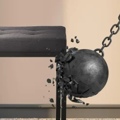 CLP 2-zits Bankje Barci 100 cm - zwart