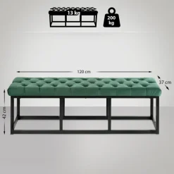 CLP 2-zits Bankje Polson 120 cm - groen