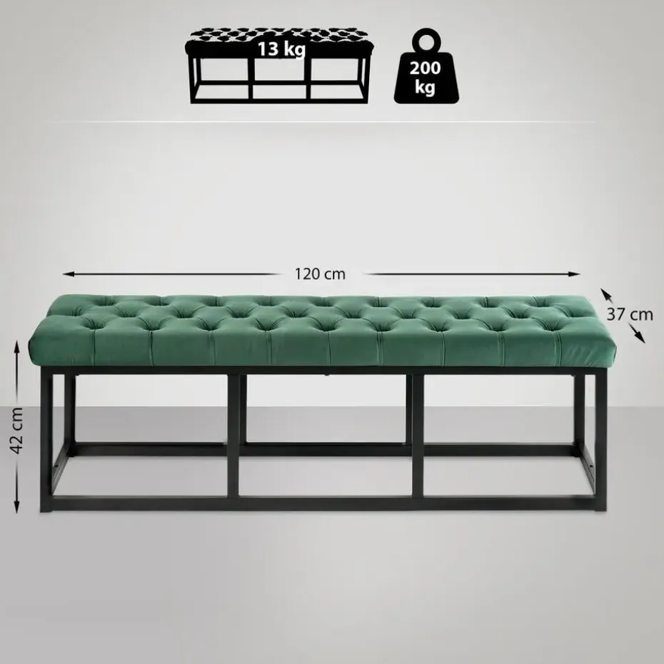 CLP 2-zits Bankje Polson 120 cm - groen