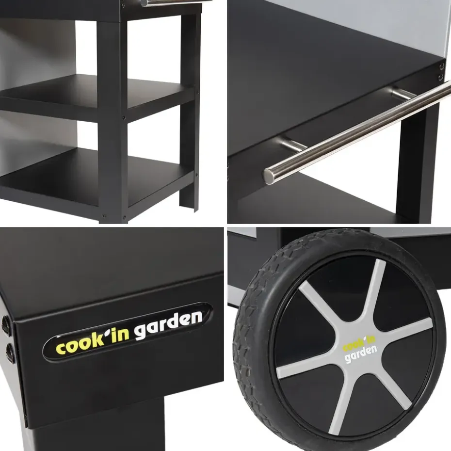 Cook'in Garden - Desserte noire NOVA pour plancha