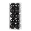 Cosy & Trendy Kerstballen mini - 20x - zwart - D3 cm - kunststof