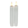 Countryfield Led kaarsen/dinerkaarsen - 2x stuks - wit - 15 cm