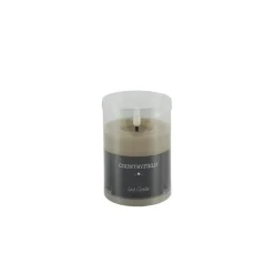 Countryfield LED kaars/stompkaars - beige - D7,5 x H8 cm - timer