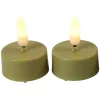 Countryfield LED waxinelichtjes - 2x - goud - warm wit