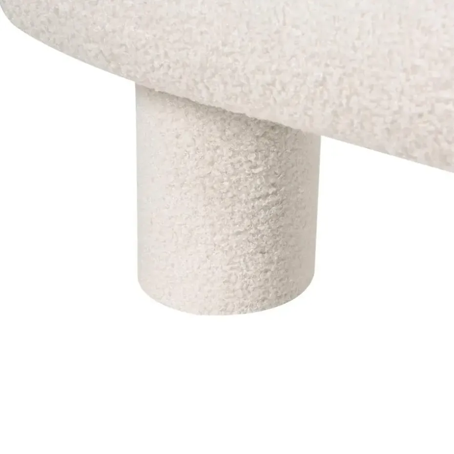 CRESSAT - Tweepersoonsbed - Off-white - 140 x 200 cm - Bouclé