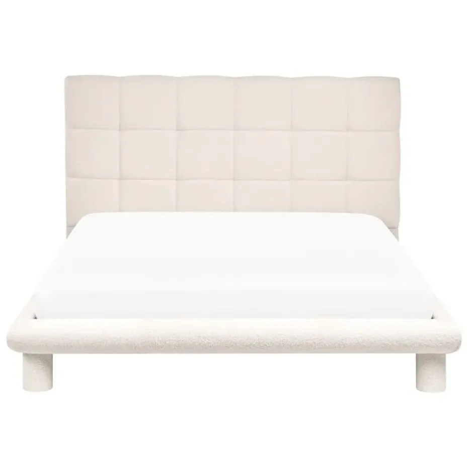CRESSAT - Tweepersoonsbed - Off-white - 140 x 200 cm - Bouclé