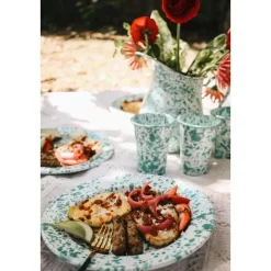 Crow Canyon Home Dinerborden Splatter - Set van 4 - Blauw