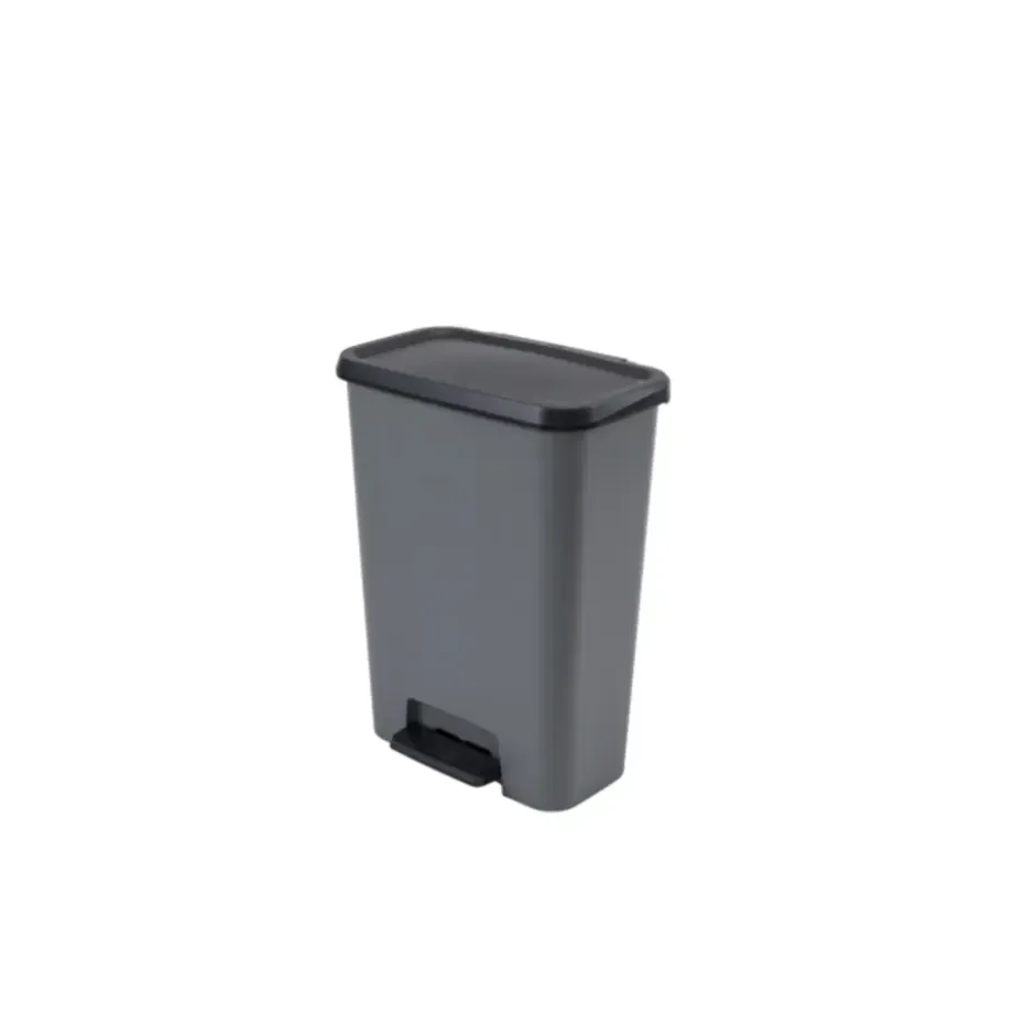 Curver Compatta Prullenbak 50L - Grijs/Zwart