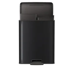 Curver Decobin Duo Prullenbak - 26L+26L - Rechthoekig - Zwart