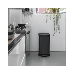 Curver Decobin Prullenbak- 50L - 39x29x72 cm - Zwart