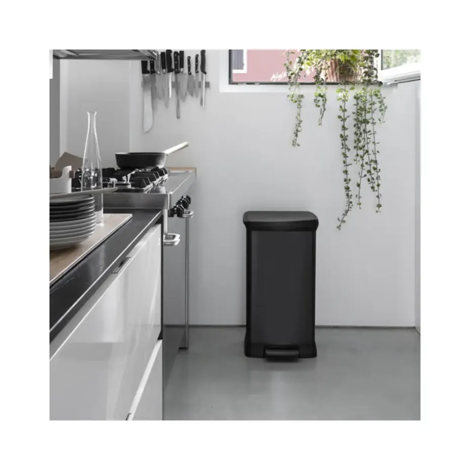 Curver Decobin Prullenbak- 50L - 39x29x72 cm - Zwart