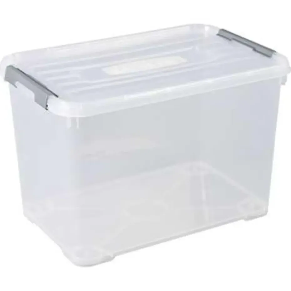 Curver Handy+ Opbergbox - 65L - 3 stuks - Transparant met deksel