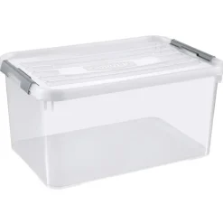 Curver Handy+ Opbergbox - 50L - 2 stuks - Transparant met deksel