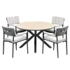 Dane tuinset 5-delig - Tulli tuintafel Ø122 cm
