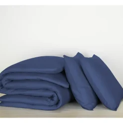 De Witte Lietaer Dekbedovertrek Katoen Satijn Olivia- 240 x 220 cm - Blauw