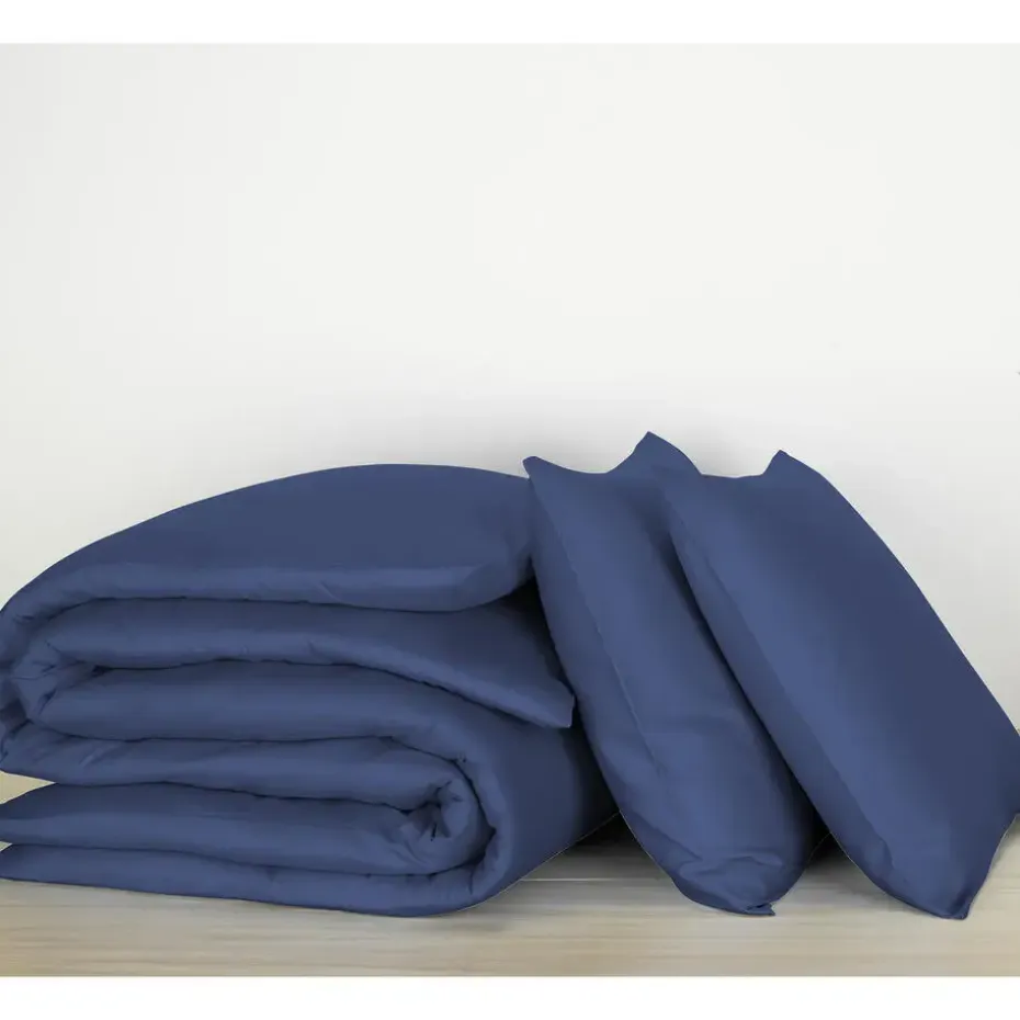 De Witte Lietaer Dekbedovertrek Katoen Satijn Olivia- 240 x 220 cm - Blauw