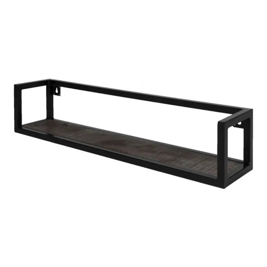 Decor 88 wandplank Farrow vintage zwart 81x17x17cm