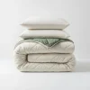 Dekbed zonder Overtrek Diamond 240x200 – Met Kussenslopen– Wasbaar – Crème/Groen