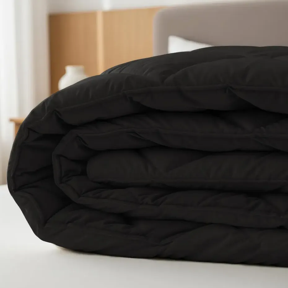 Dekbed zonder Overtrek Diamond 200x200 – Incl. Kussenslopen – Wasbaar – Zwart