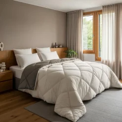 Dekbed zonder Overtrek Diamond 200x200 – Incl. Kussenslopen – Wasbaar – Kaki